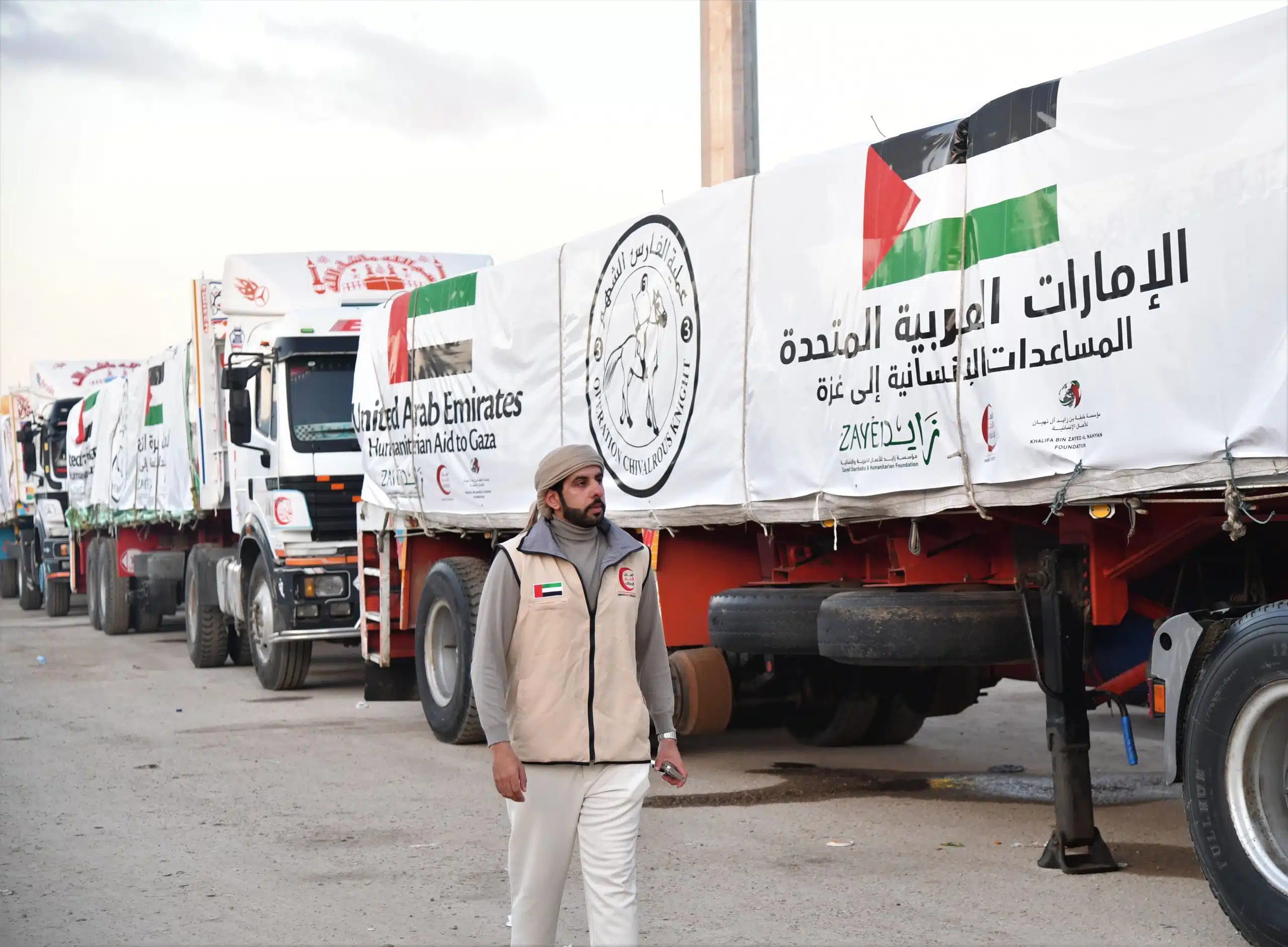 قافلة مساعدات إماراتية جديدة إلى قطاع غزة