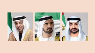 رئيس الدولة ونائباه يهنئون خادم الحرمين الشريفين وولي عهده بذكرى اليوم الوطني الـ"96" للمملكة
